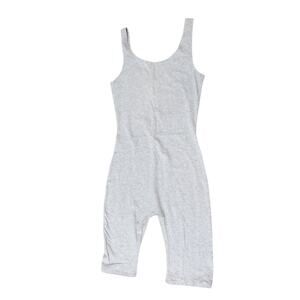 Heather Grey Romper One-piece Tank Suit